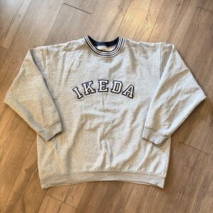 Vintage 90s Ikeda Grey Crewneck Sweatshirt Made in Canada Men’s XL